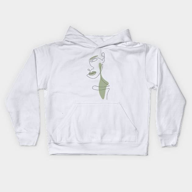 Matcha Portrait Kids Hoodie by Explicit Design